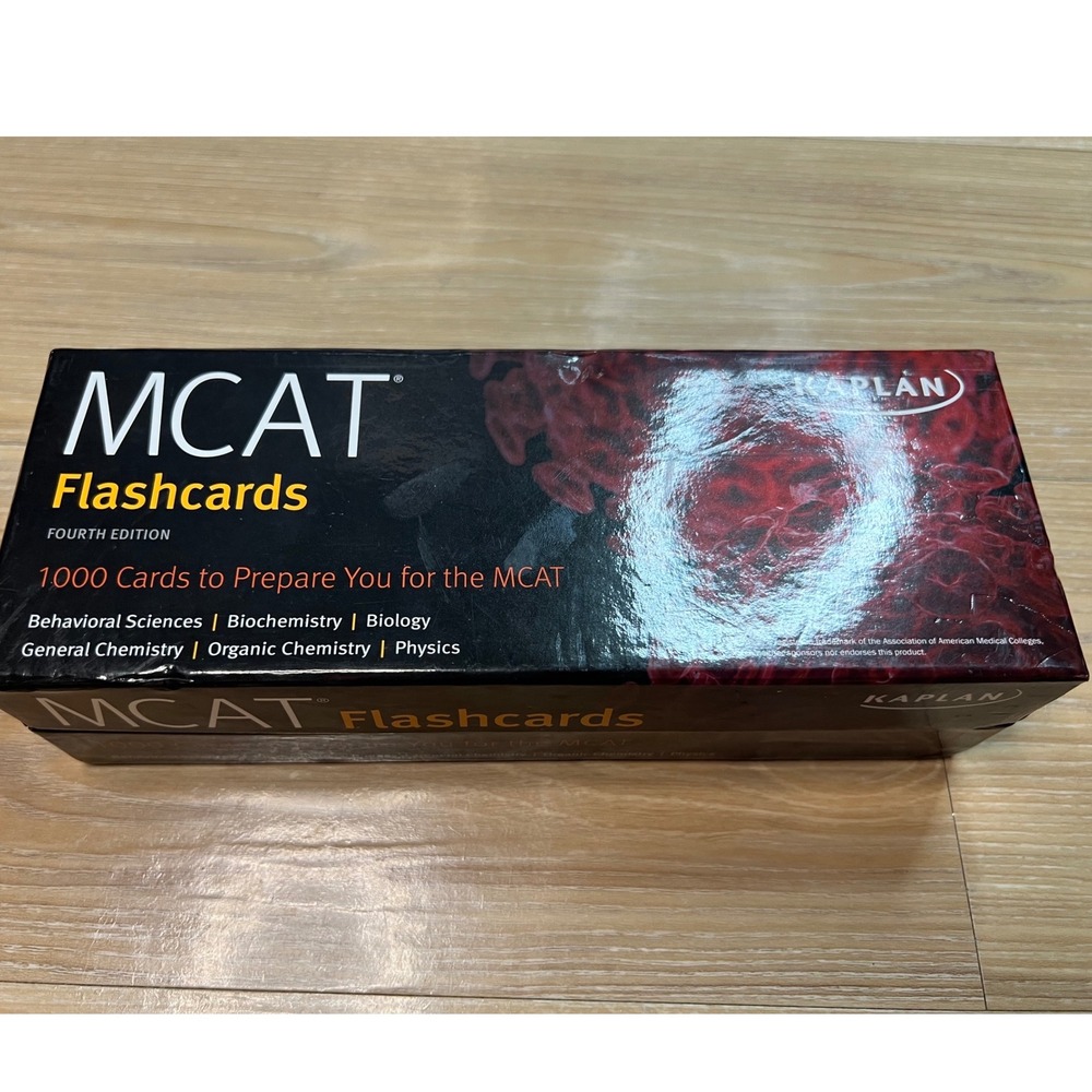 Kaplan MCAT Flashcards Fourth Edition 1000 Study Cards Black OS